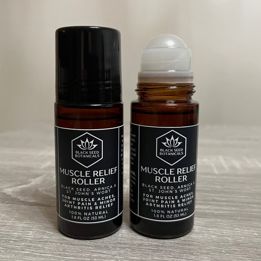 Muscle Relief Roller - Black Seed Oil, Arnica, St. John's Wort, and Menthol