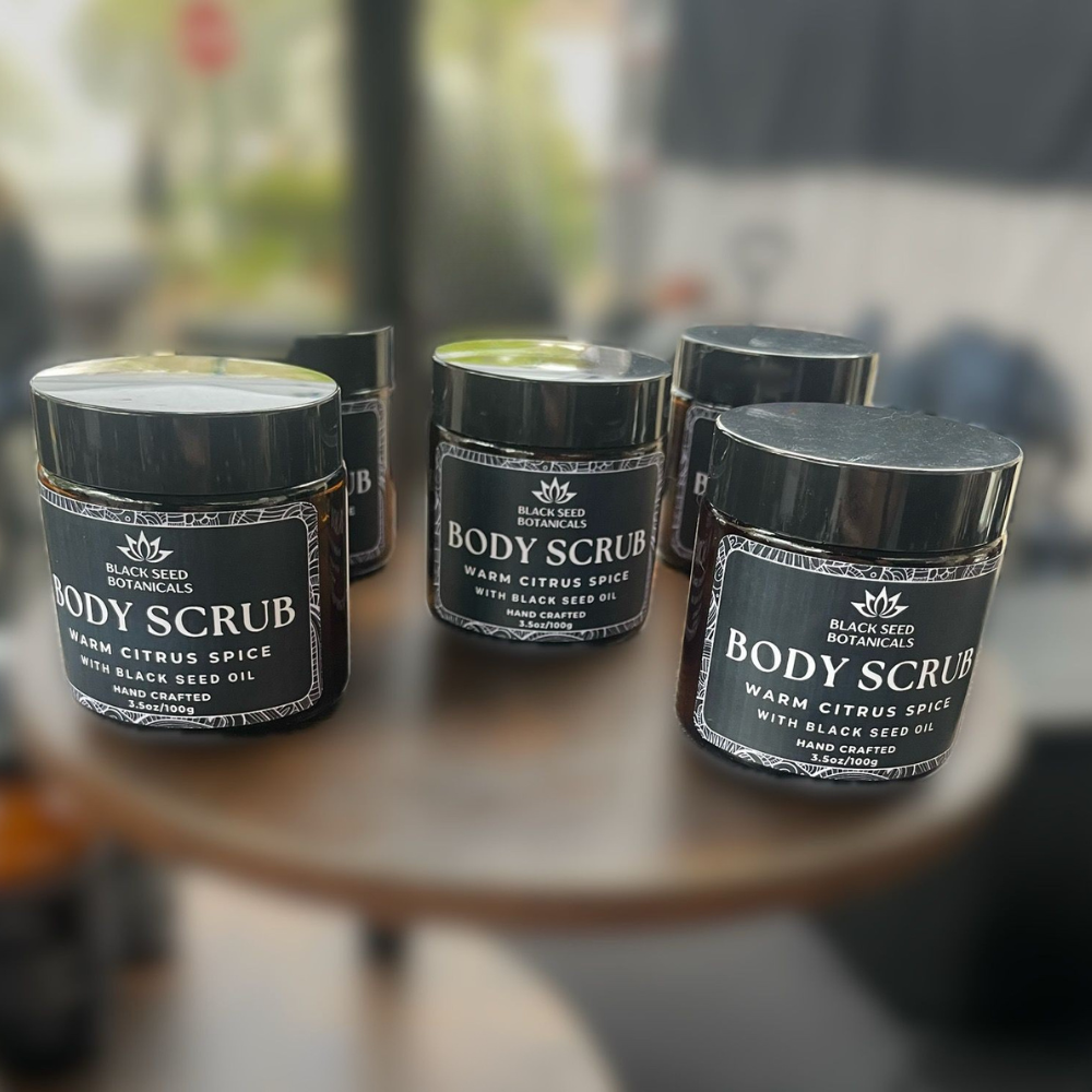 Warm Citrus Spice Body Scrub with Black Seed Oil